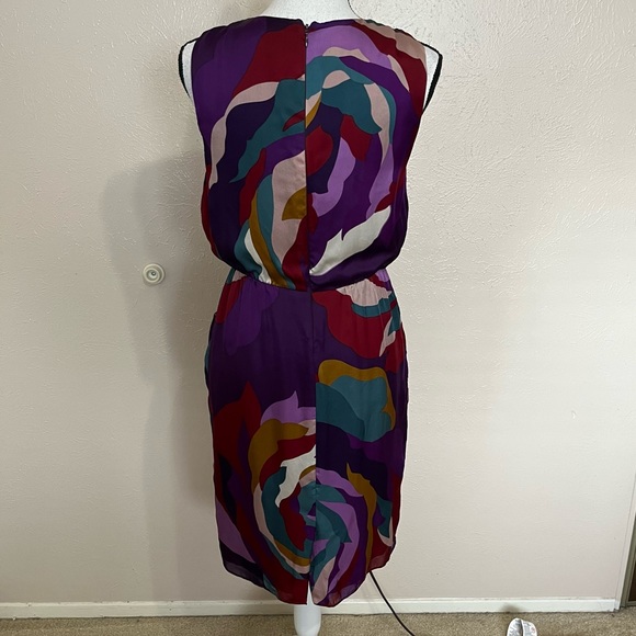 Adam Lippes Purple Silk Sleeveless Mini Dress Women’s Size 6 - Picture 3 of 10